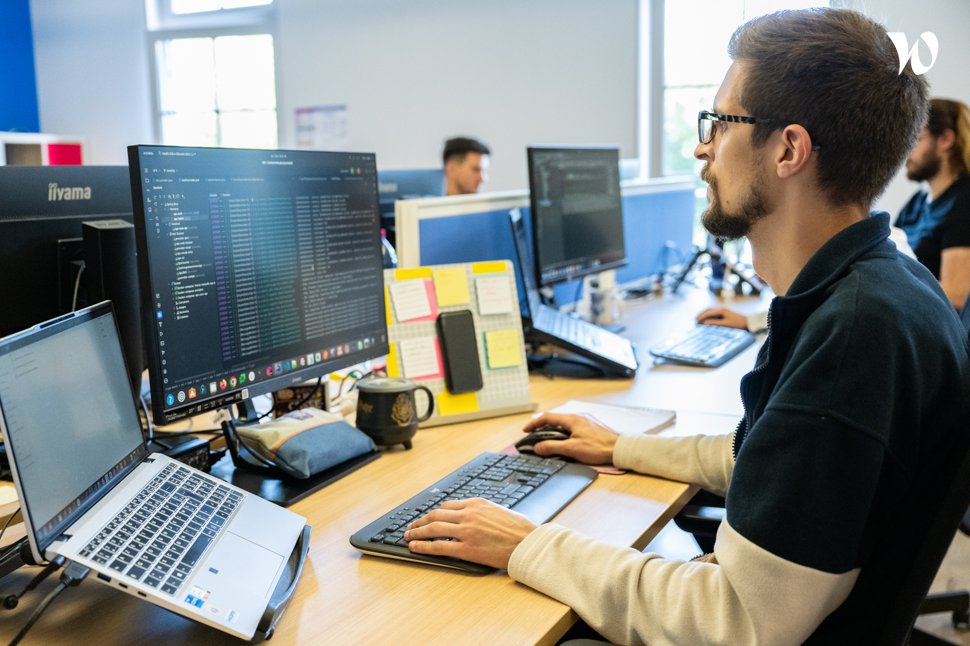 Équipe de développement logiciel Scub en séance de travail